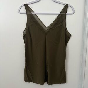 BNWT Ted Baker London V-Neck Trim Cami Khaki